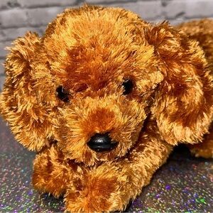 TY BEANIE BUDDIES COLLECTION "Fitz" Brown DOG Plush Stuffed Animal 2004